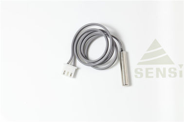 sensor de temperatura de aço inoxidável do tubo de 10K 3950 1% NTC com fio do PVC